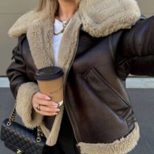 Zara Faux Shearling Jacket